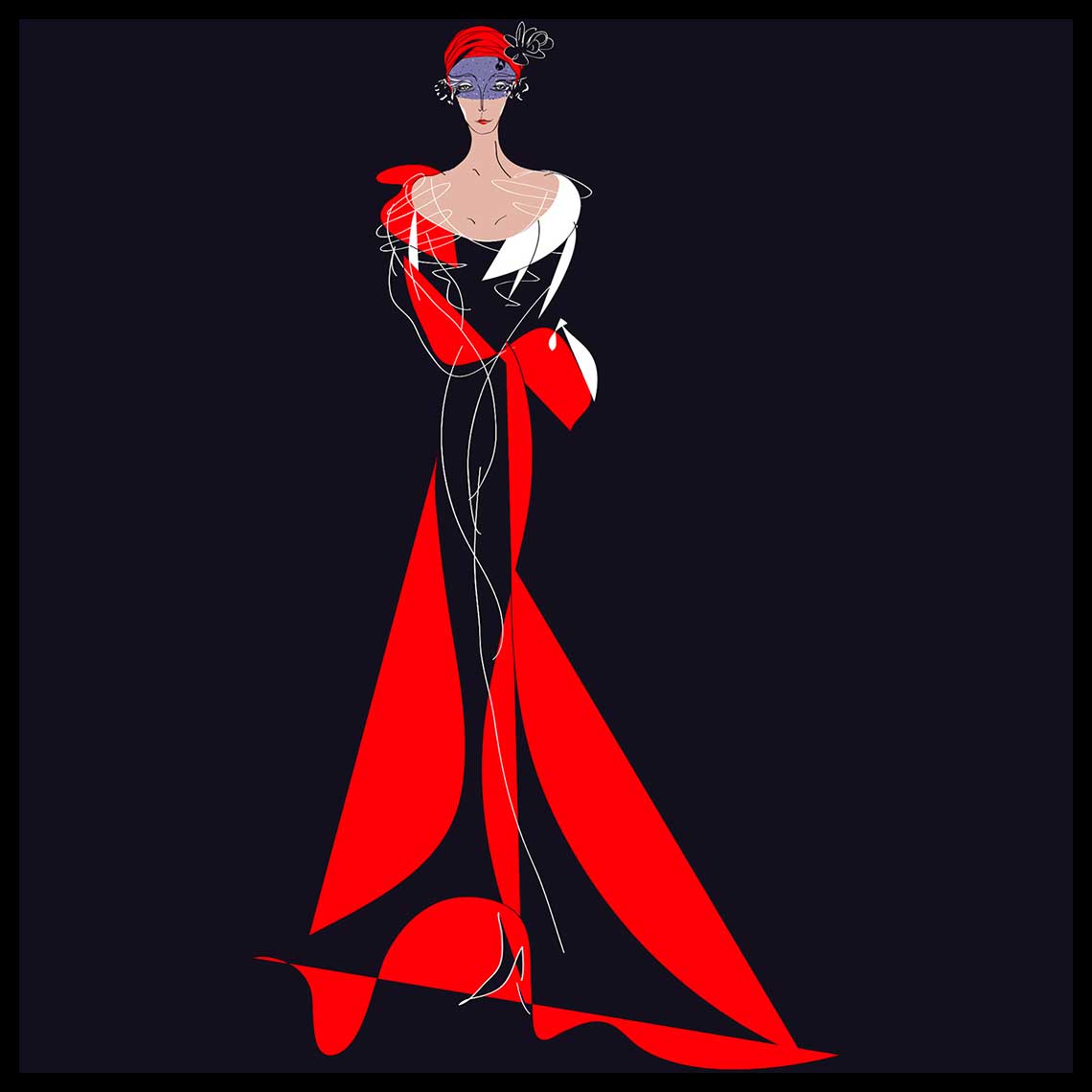 Red  Gown
